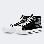 Unisex My Tattoos Don't Like Your Either Print - High Top Canvas