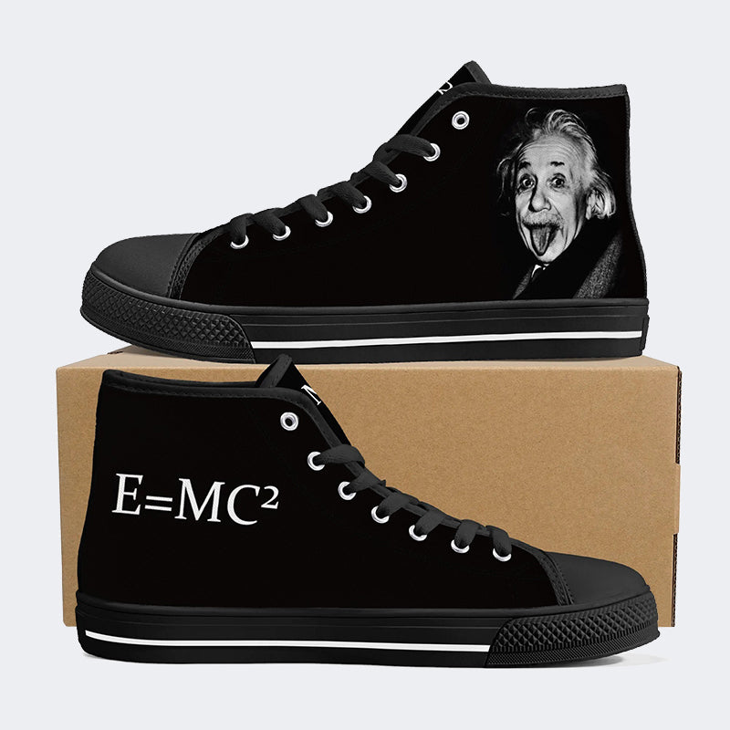 Albert Einstein (E=MC2) High Top Canvas Shoes