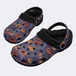 Purple Pumpkin Witch - Fur Lined Slippers/Sandals