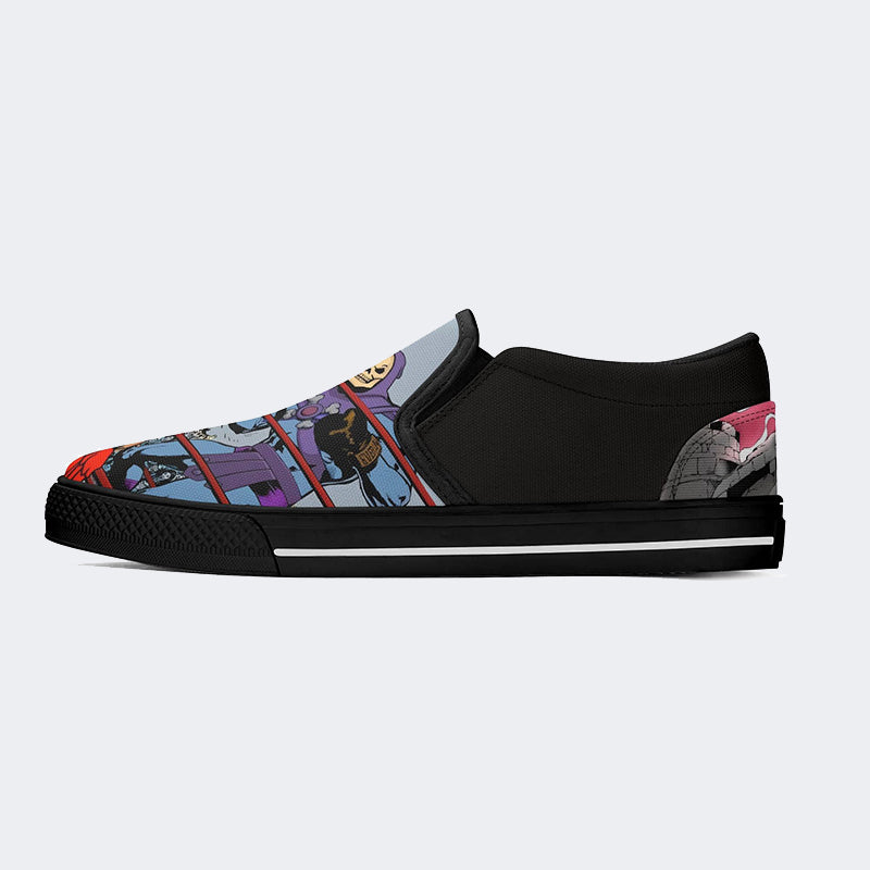 Unisex Wrestling Art Illustration Printed - Slip On Shoes