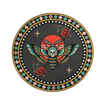 Vintage Rose Death Moth - Floor Mat