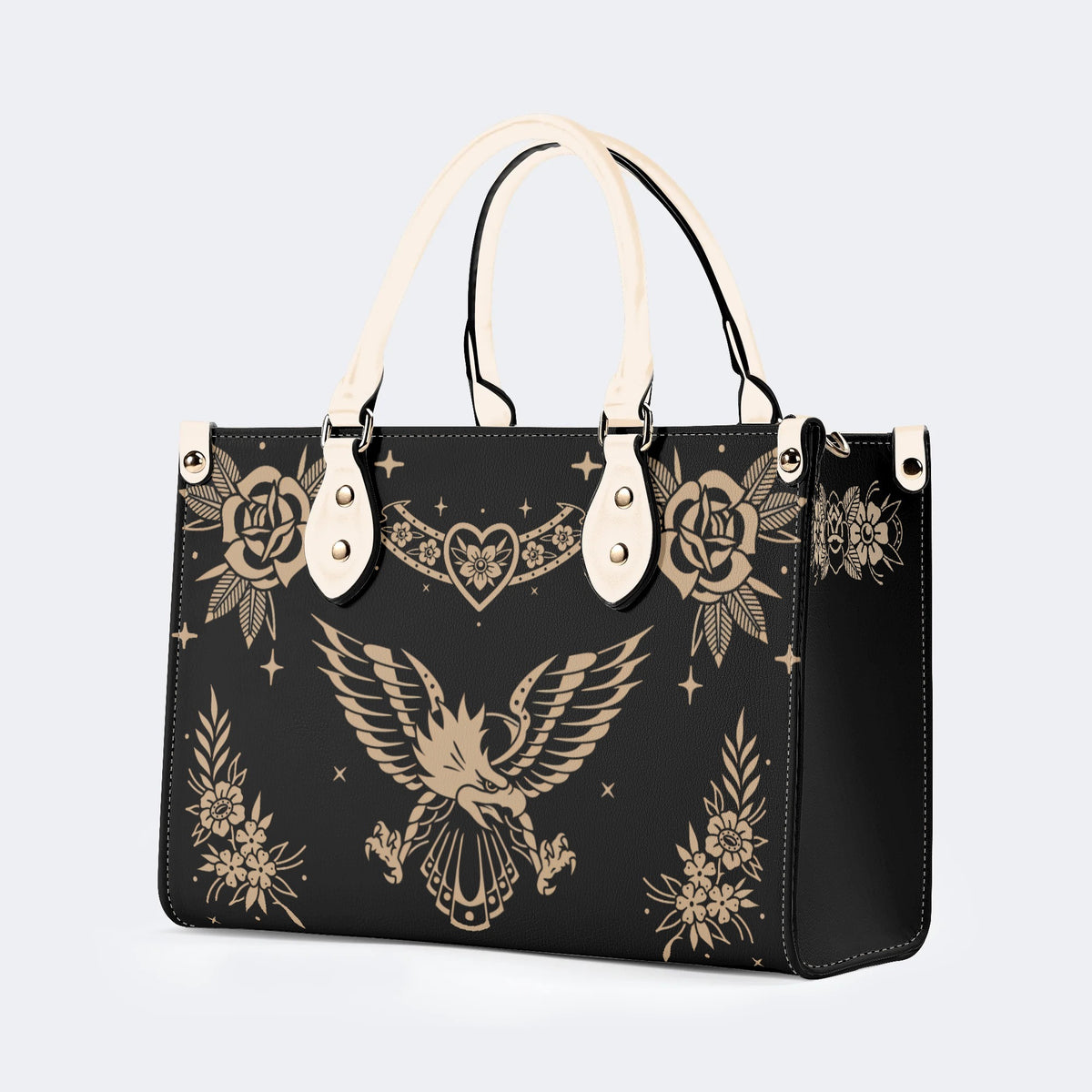 Golden Eagle Print - Leather Handbag