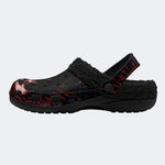 Cyber Horror Skull - Fur Lined Slippers/Sandals