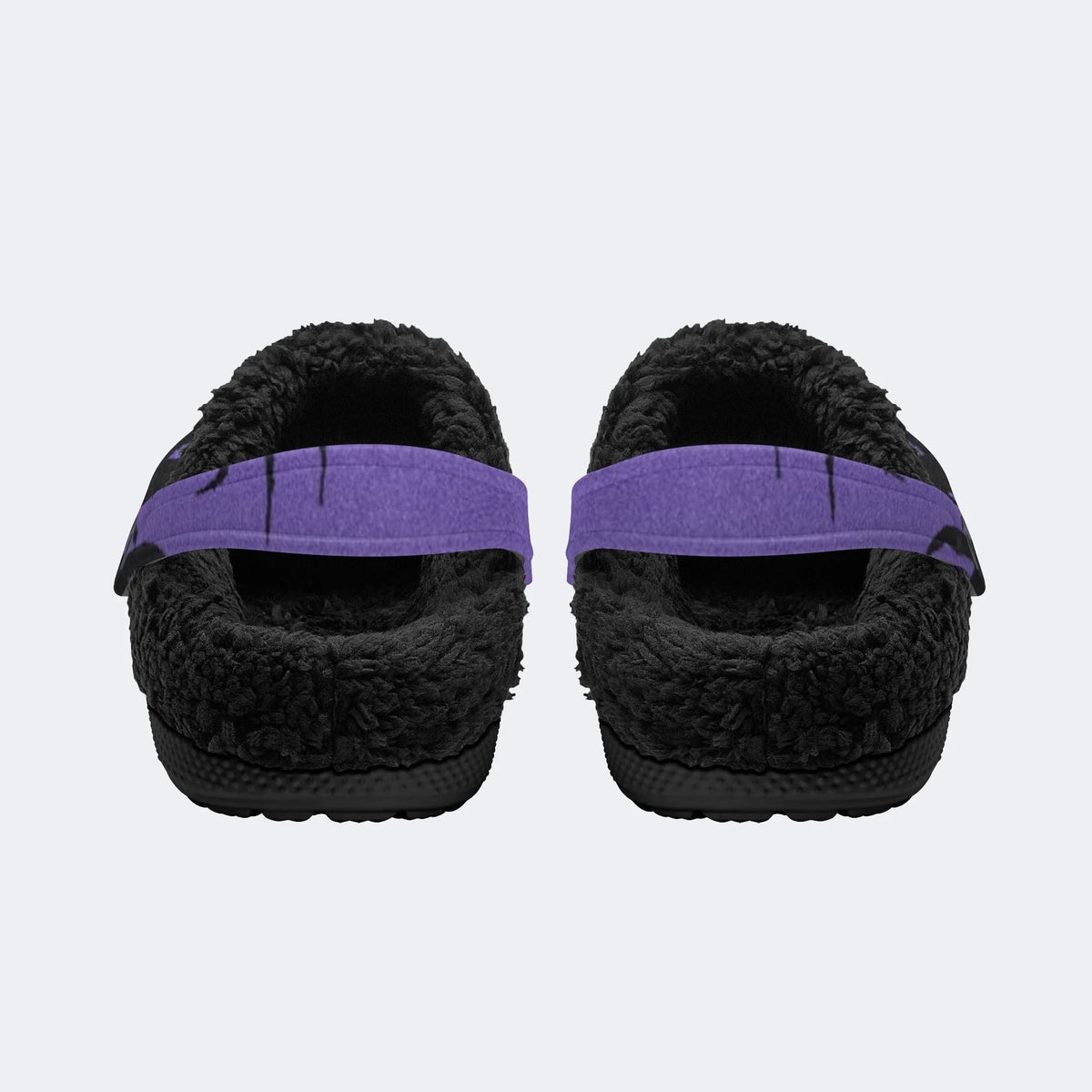 Gothic Purple Spider - Fur Lined Slippers/Sandals