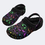 Gothic Witch Moon Star - Fur Lined Slippers/Sandals