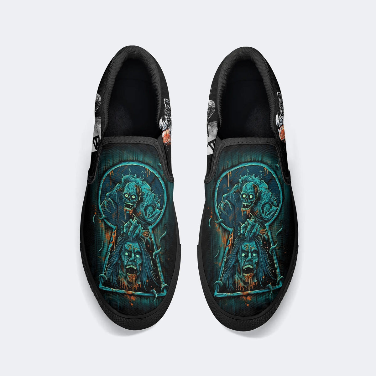 Zombie Art Printed - Slip On Shoes