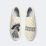 Unisex Bad Chicken Print - Slip On Shoes