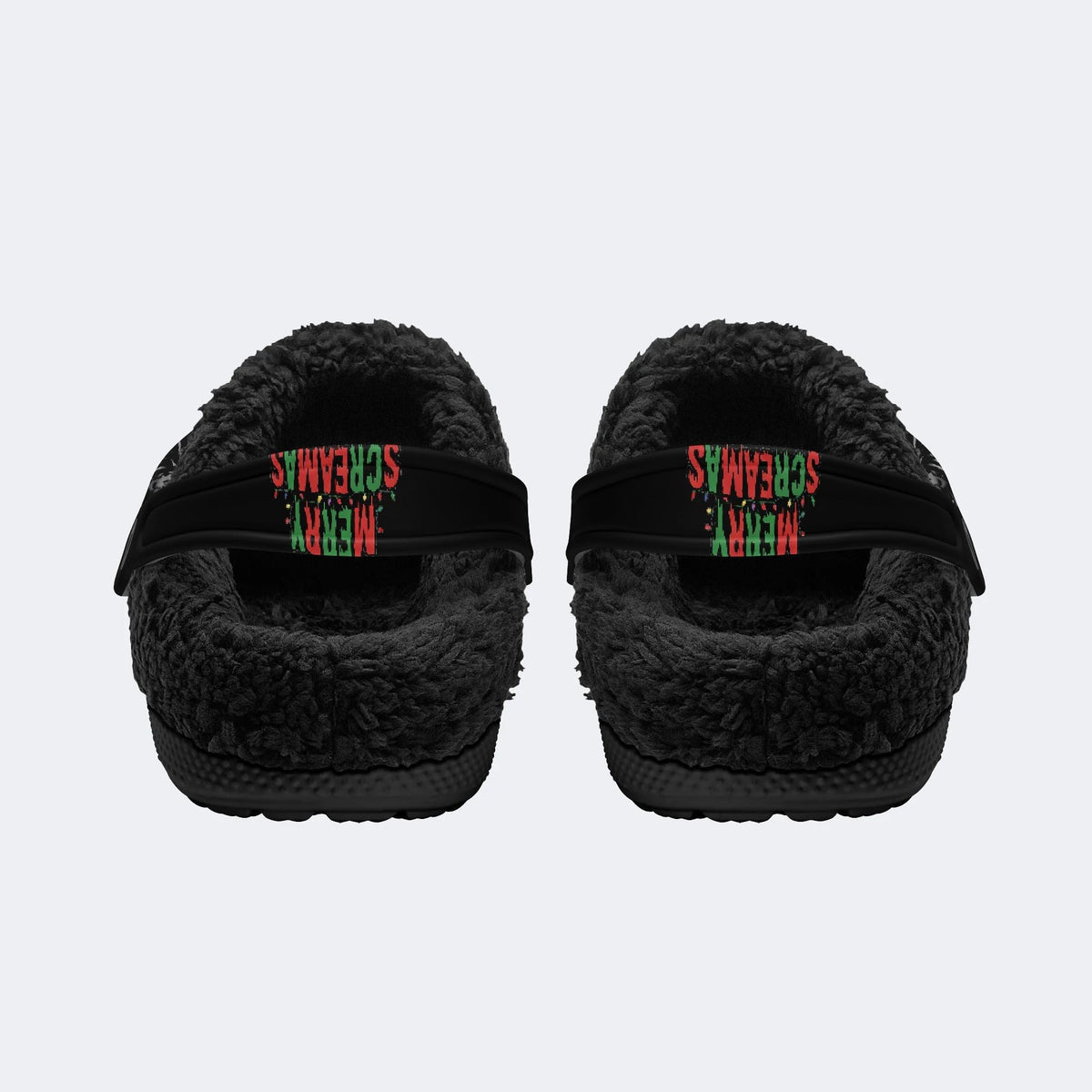 Gothmas Horror Mask‑ Fur Lined Slippers/Sandals