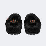 COUPLE SET-Old School Crow Rose Art Print - Fur Lined Slippers/Sandals