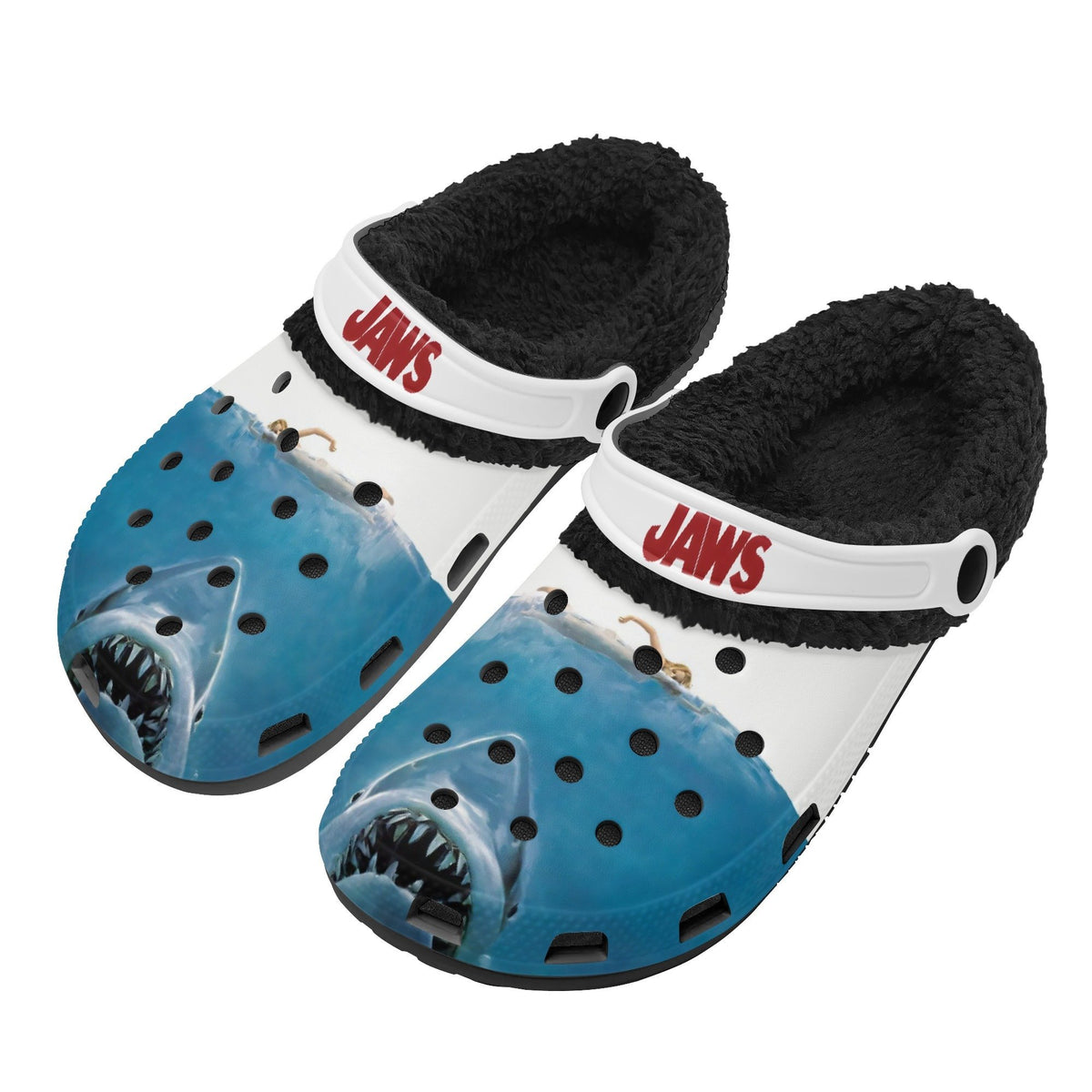 COUPLE SET-Quint's Shark Fishing Jaws - Fur Lined Slippers/Sandals