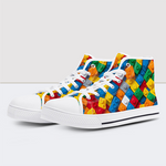 Building Block Print High Tops