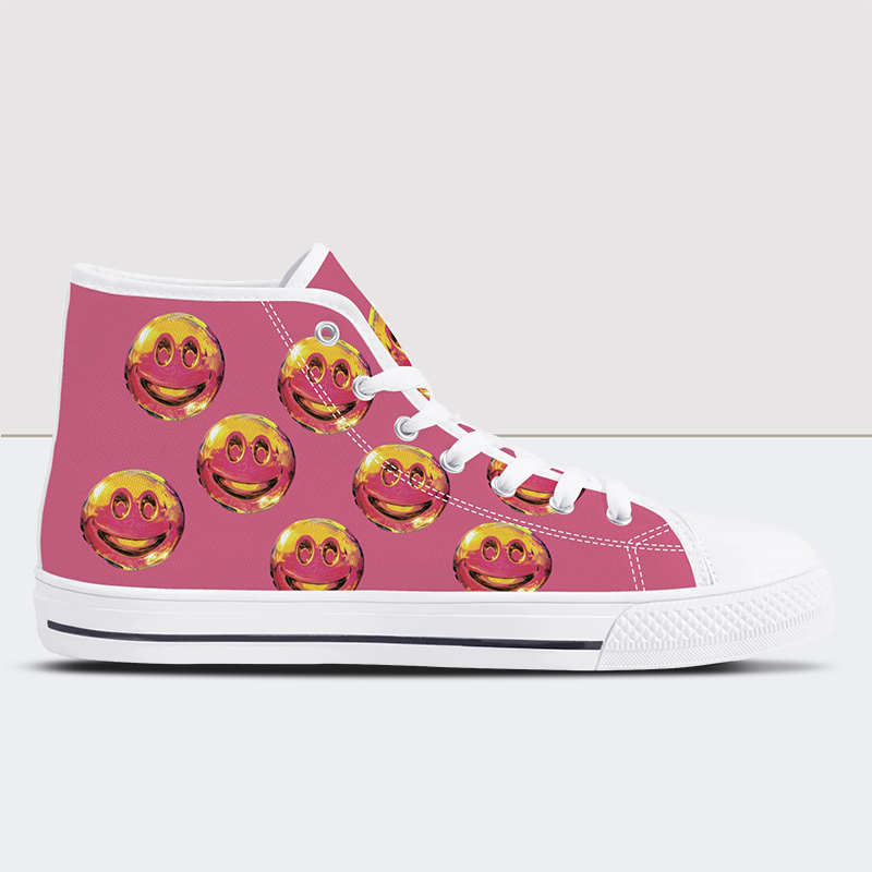 Smiley Face Print High Tops