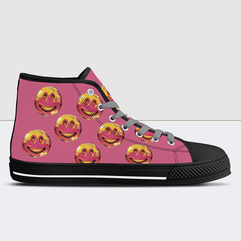 Smiley Face Print High Tops