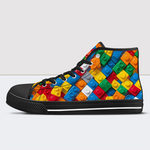 Building Block Print High Tops