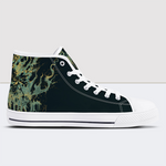 Fire Skeleton Print High Tops