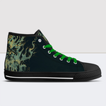 Fire Skeleton Print High Tops