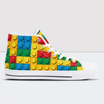 Building Block Print High Tops